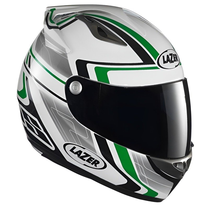 Мотоциклетний шолом LAZER OSPREY Genius білий/зелений