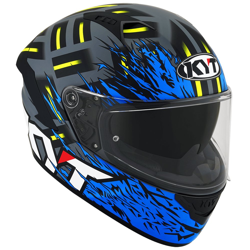 Мотошолом KYT NF-R FLAMING синій