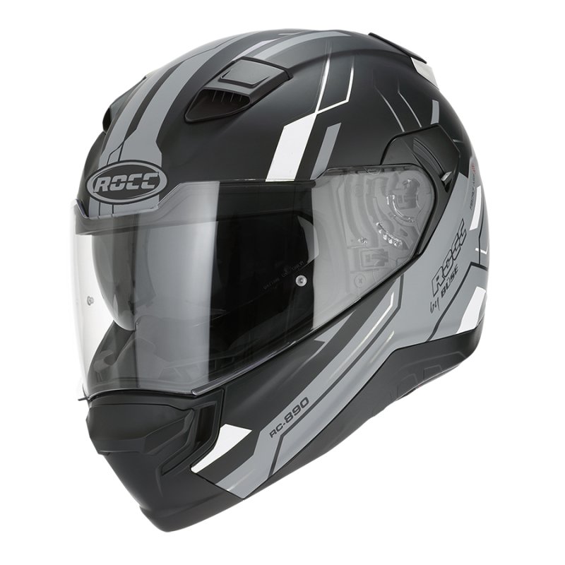 Мотошолом ROCC 891 чорний-сірий