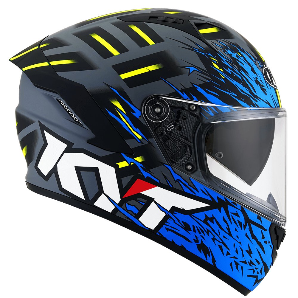 Мотошолом KYT NF-R FLAMING синій