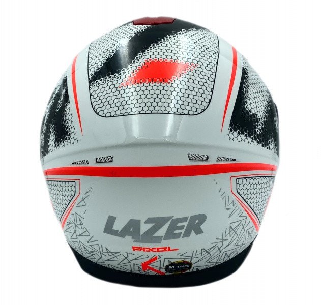 Мотошолом LAZER VERTIGO EVO Pixel Light (колір Білий - Червоний)
