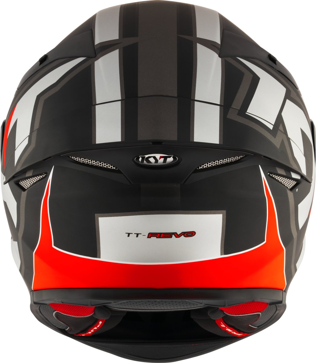 Мотоциклетний шолом KYT TT-REVO ELECTRON MATT Сірий/Червоний