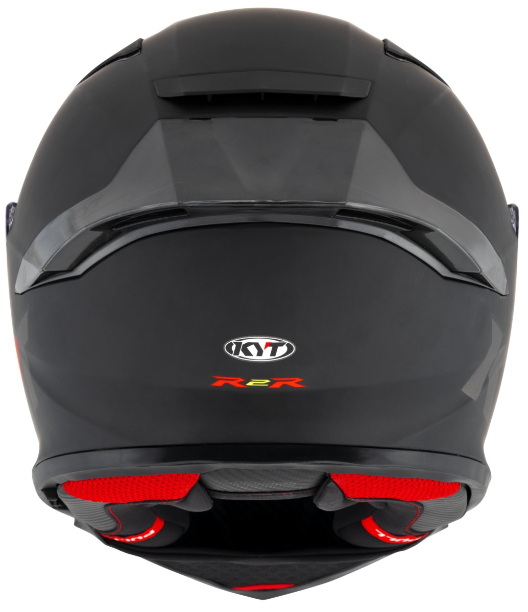 Мотоциклетний шолом KYT R2R глянцево-матовий чорний ECE/ONU 22-06