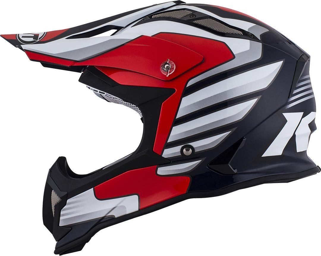 Мотошолом KYT STRIKE EAGLE WINGS білий/червоний