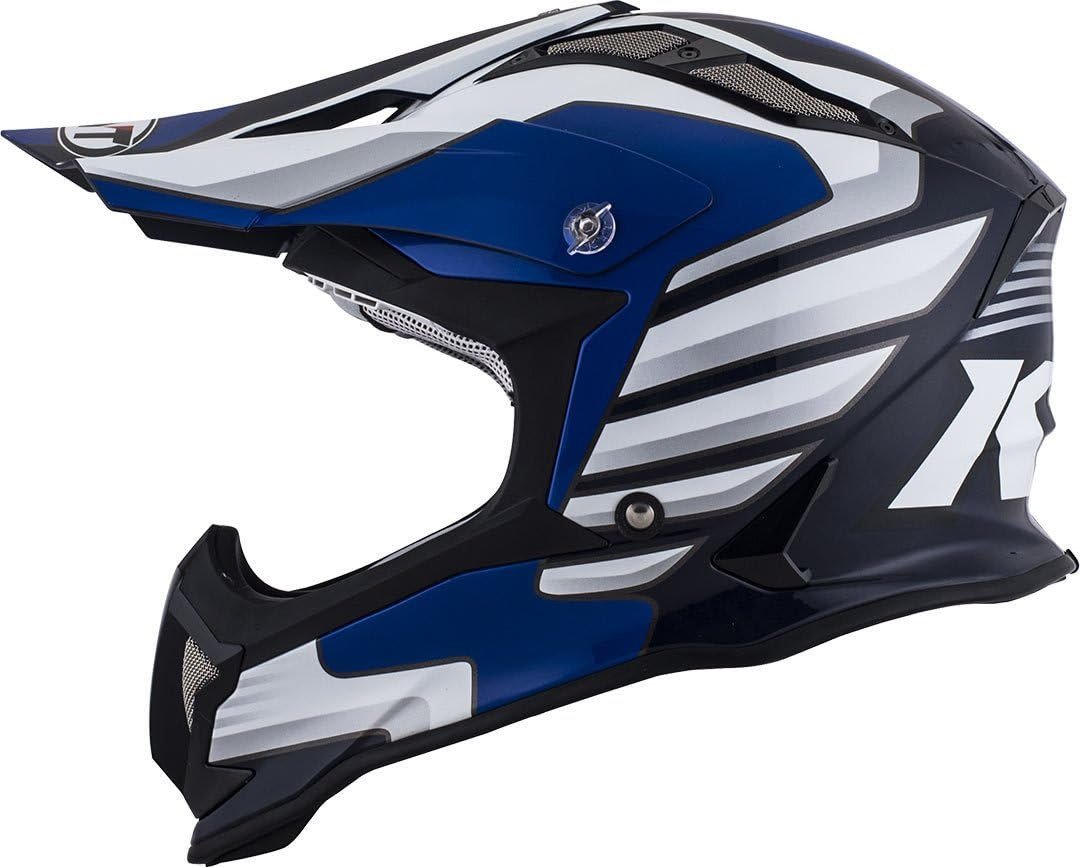 Мотошолом KYT STRIKE EAGLE WINGS білий/синій