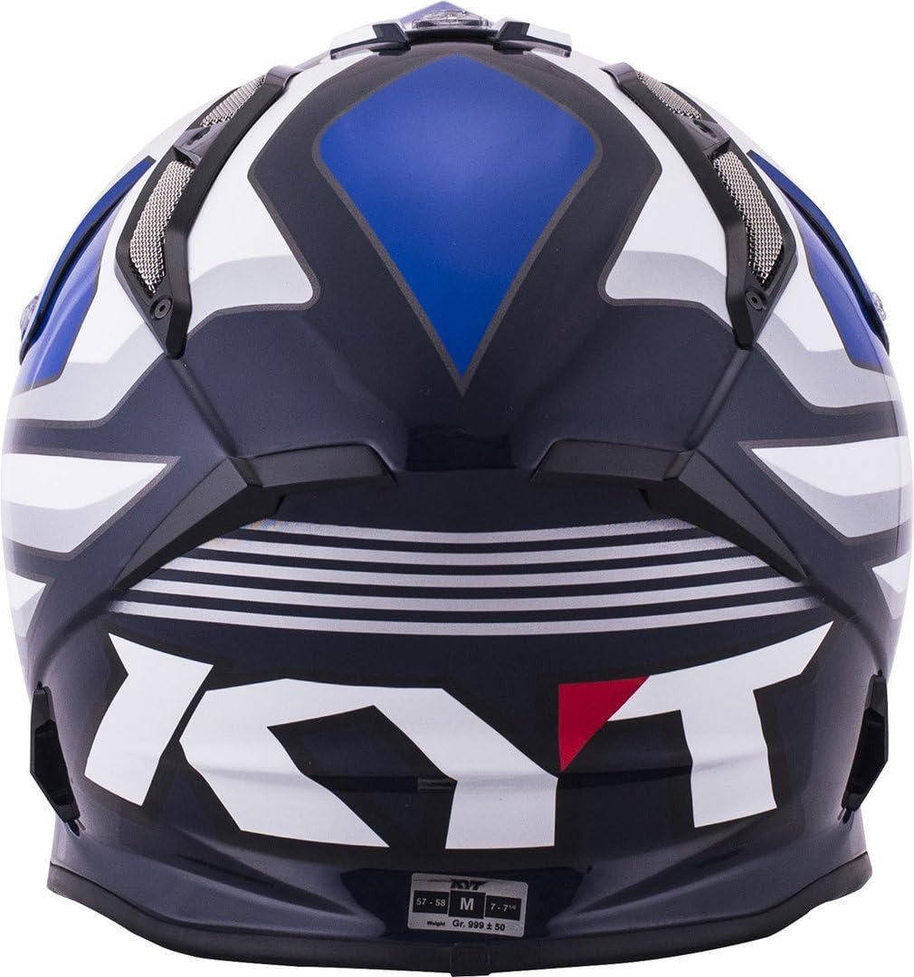 Мотошолом KYT STRIKE EAGLE WINGS білий/синій