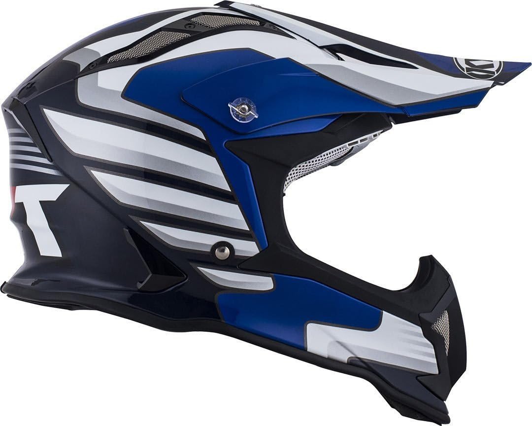 Мотошолом KYT STRIKE EAGLE WINGS білий/синій