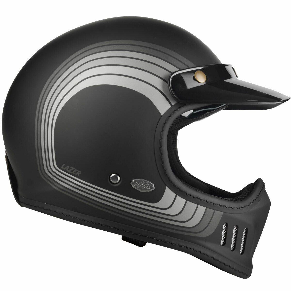 Мотошолом LAZER Cross TT Line (колір: Чорний - Сірий - Матовий)