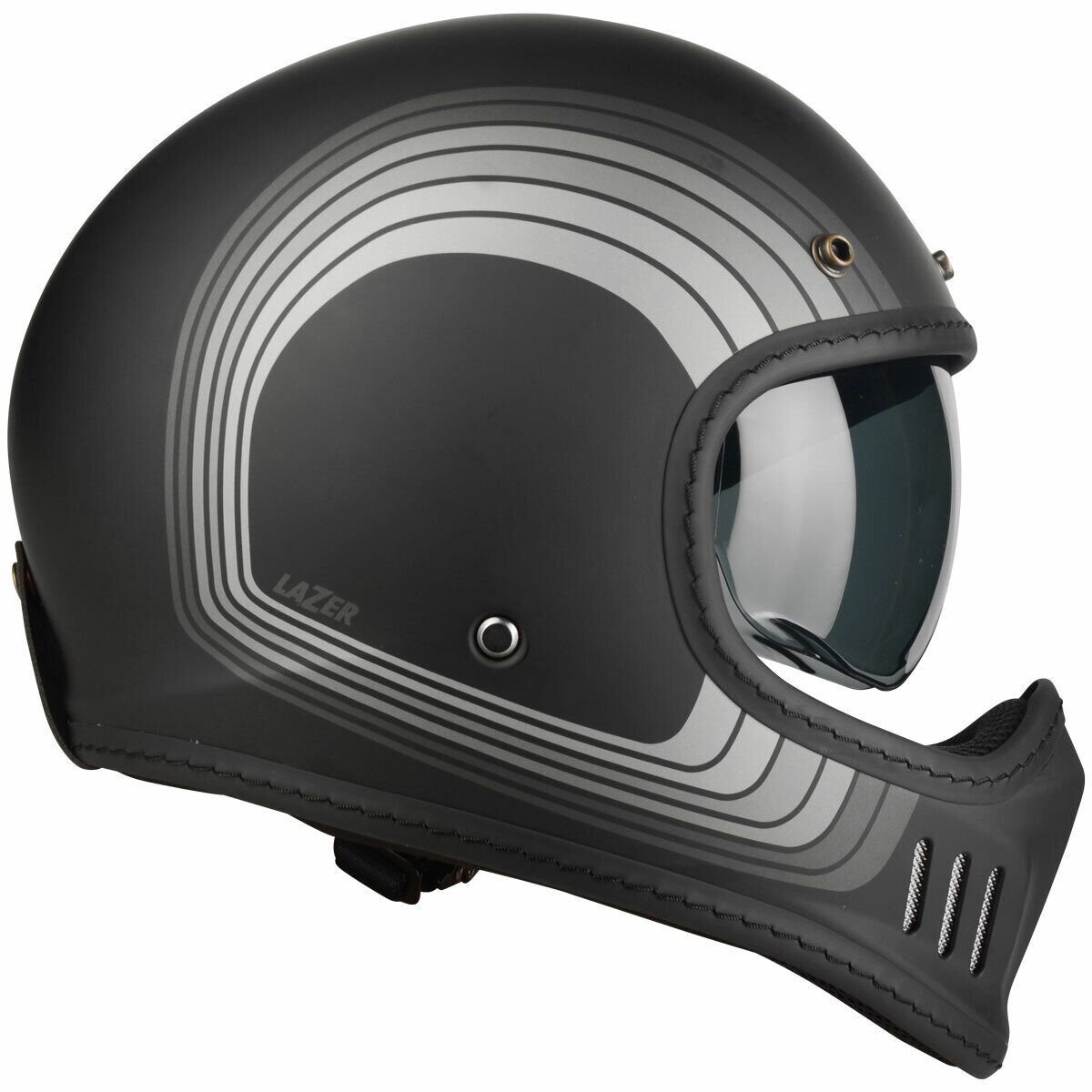 Мотошолом LAZER Cross TT Line (колір: Чорний - Сірий - Матовий)