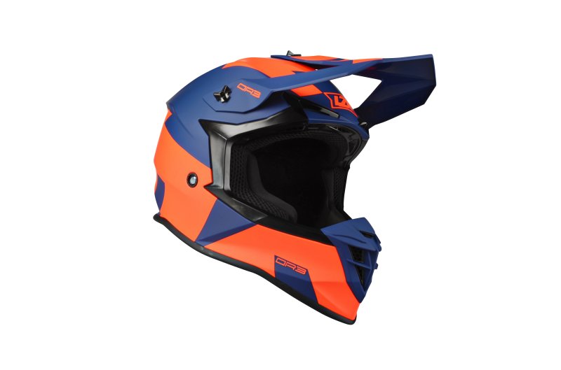 Мотоциклетний шолом LAZER OR3 Rocky (колір Синій - Червоний флуо)