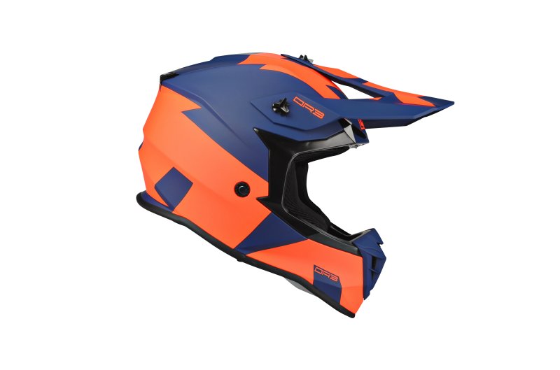 Мотоциклетний шолом LAZER OR3 Rocky (колір Синій - Червоний флуо)