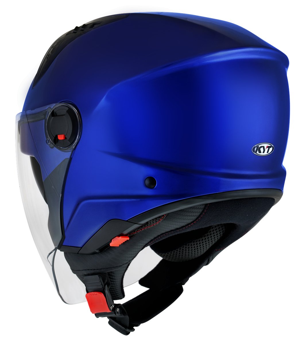 Мотоциклетний шолом KYT D-CITY глянцевий синій металік ECE/ONU 22-06