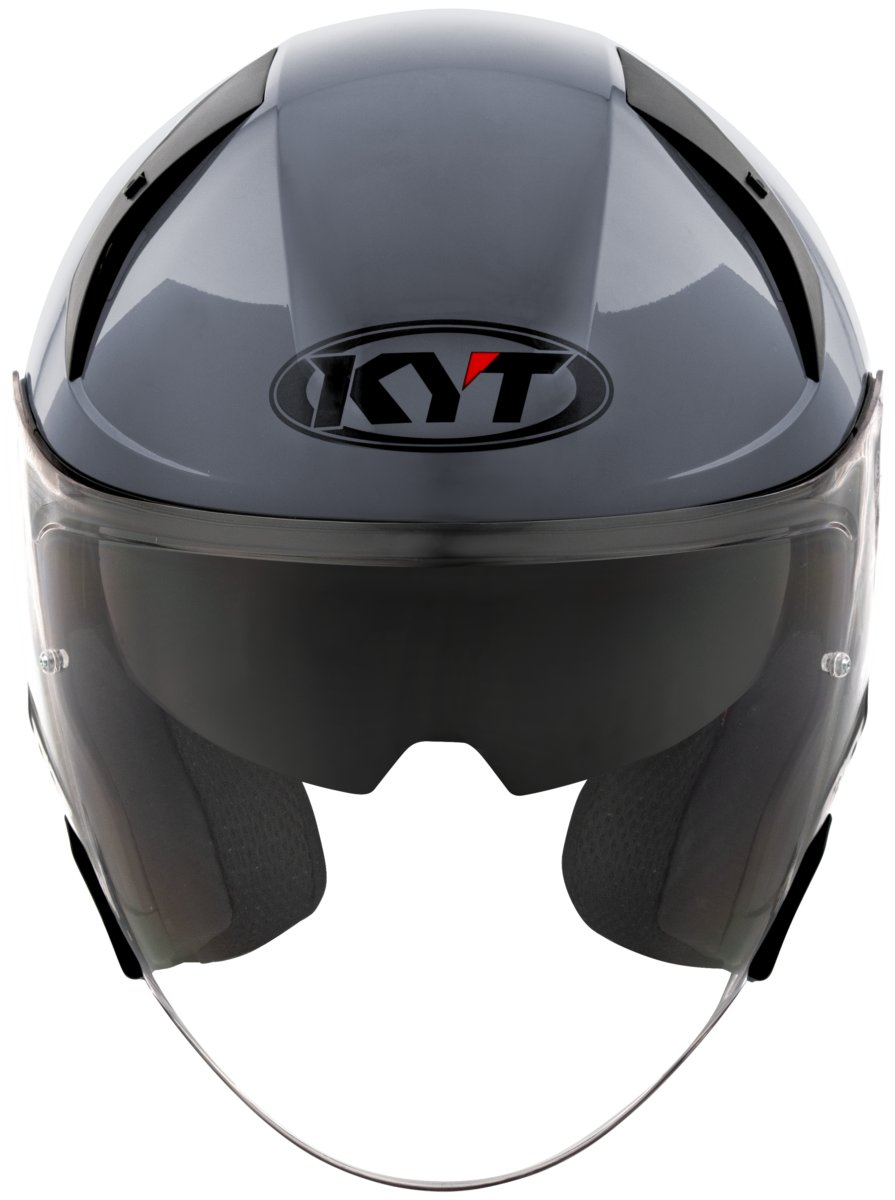Мотоциклетний шолом KYT TTR-JET глянцевий сірий ECE/ONU 22-06