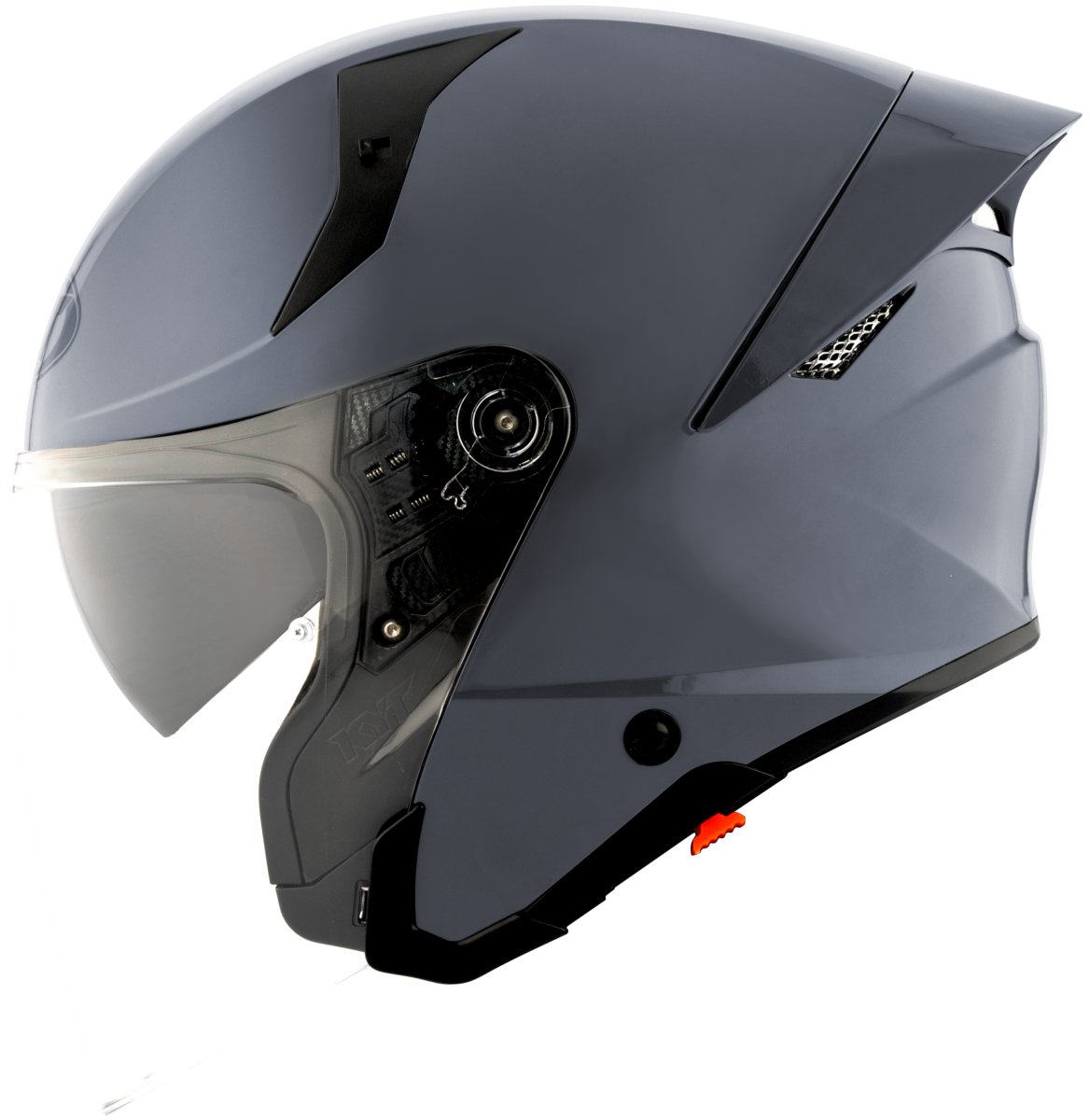 Мотоциклетний шолом KYT TTR-JET глянцевий сірий ECE/ONU 22-06