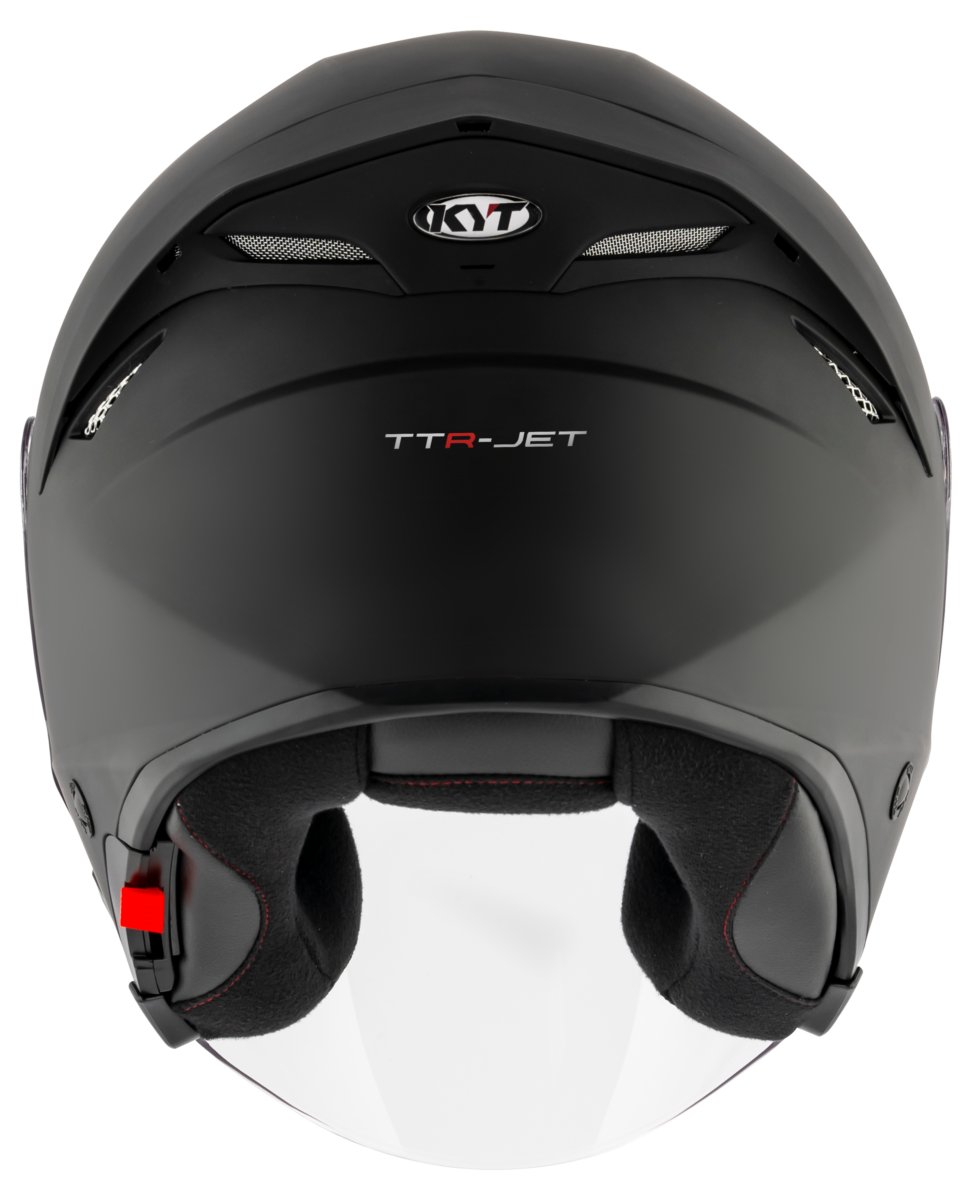 Мотоциклетний шолом KYT TTR-JET глянцево-матовий чорний ECE/ONU 22-06