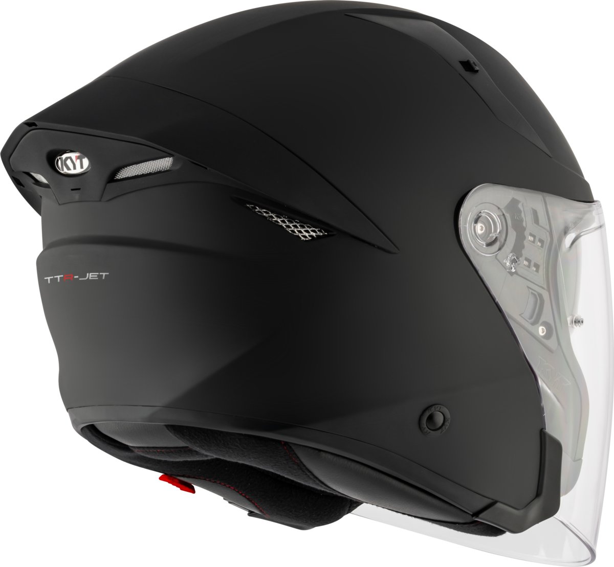 Мотоциклетний шолом KYT TTR-JET глянцево-матовий чорний ECE/ONU 22-06