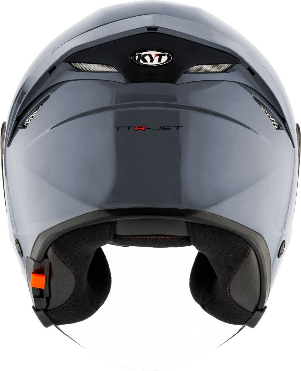 Мотоциклетний шолом KYT TTR-JET глянцевий сірий ECE/ONU 22-06