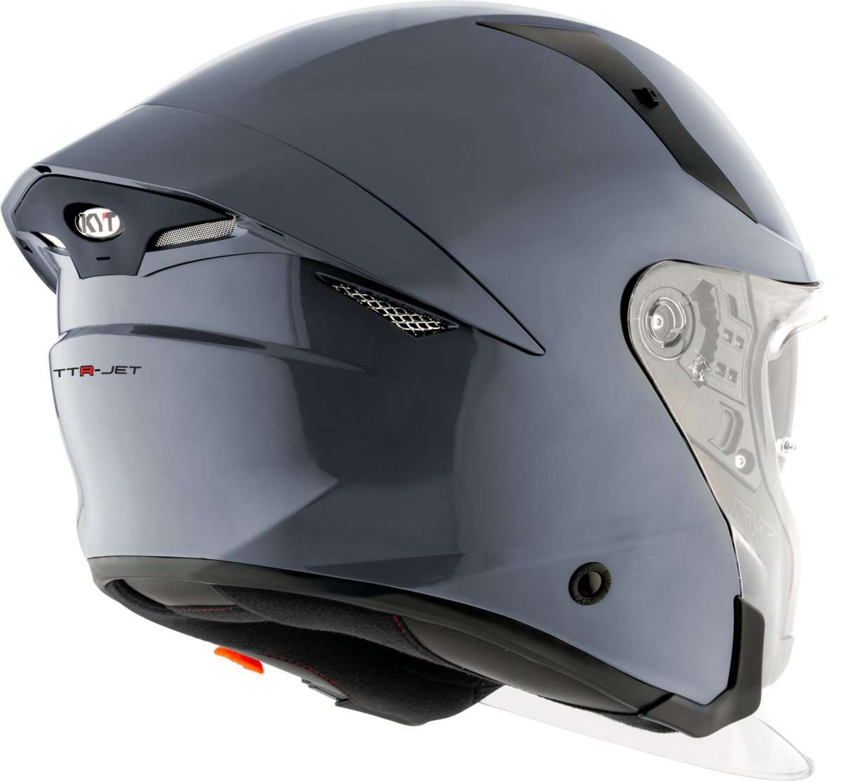 Мотоциклетний шолом KYT TTR-JET глянцевий сірий ECE/ONU 22-06