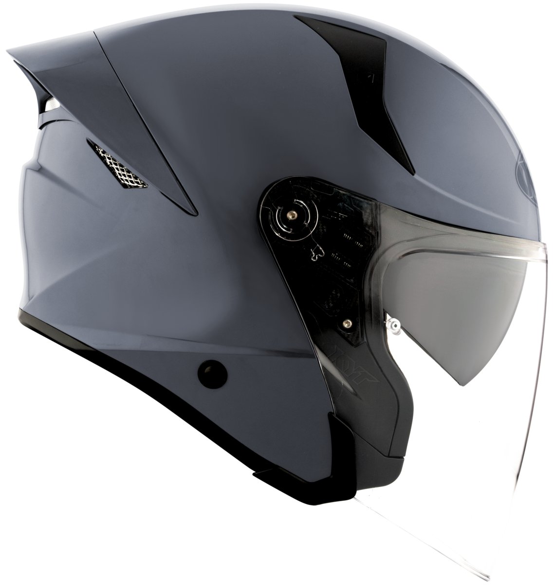 Мотоциклетний шолом KYT TTR-JET глянцевий сірий ECE/ONU 22-06