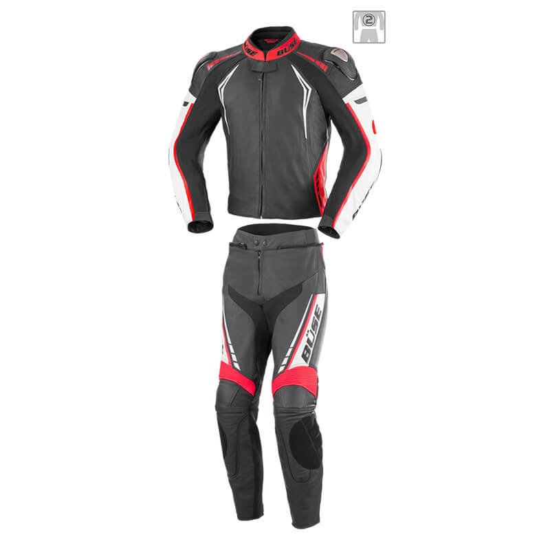 Жіночий мотокомбінезон BUSE Silverstone Pro чорний-червоний 106402