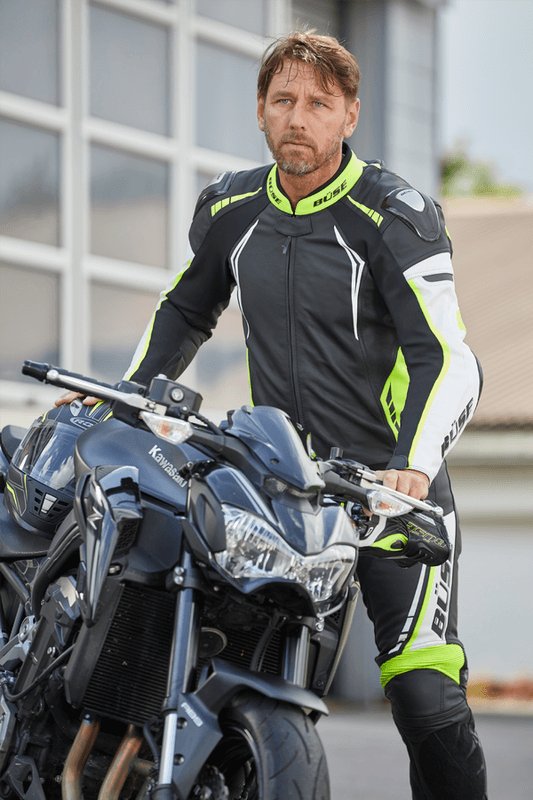 Жіночий мотокомбінезон BUSE Silverstone Pro чорний-неоновий 106408