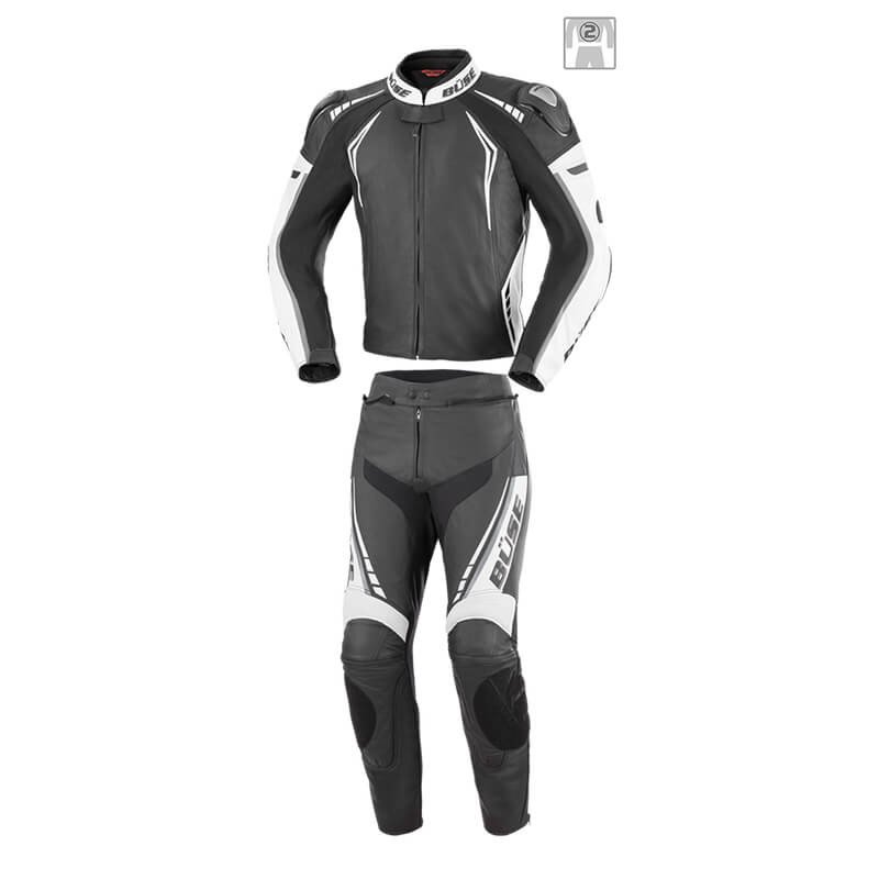 Жіночий мотокомбінезон BUSE Silverstone Pro чорний-білий 106400