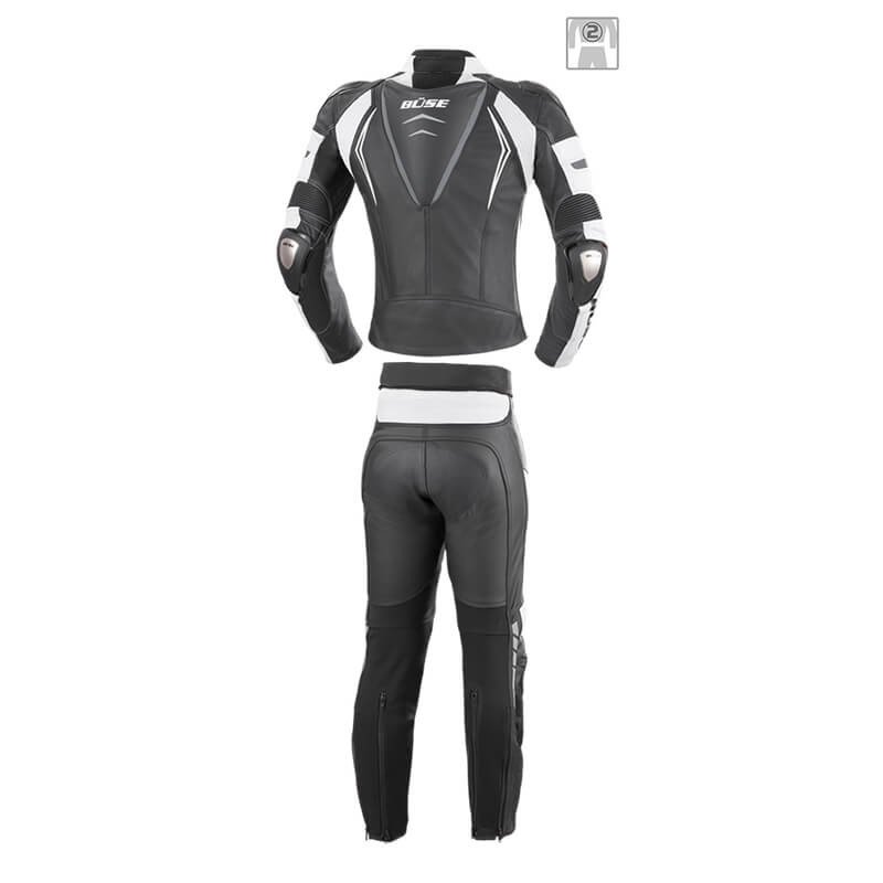 Жіночий мотокомбінезон BUSE Silverstone Pro чорний-білий 106400