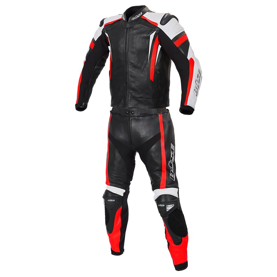Жіночий мотокомбінезон BUSE Track чорний-червоний