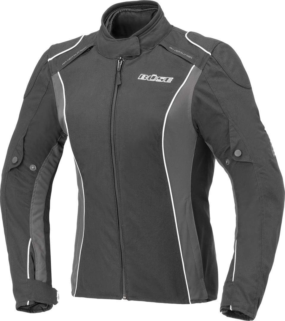 Жіноча мотокуртка BUSE Cara чорна-біла