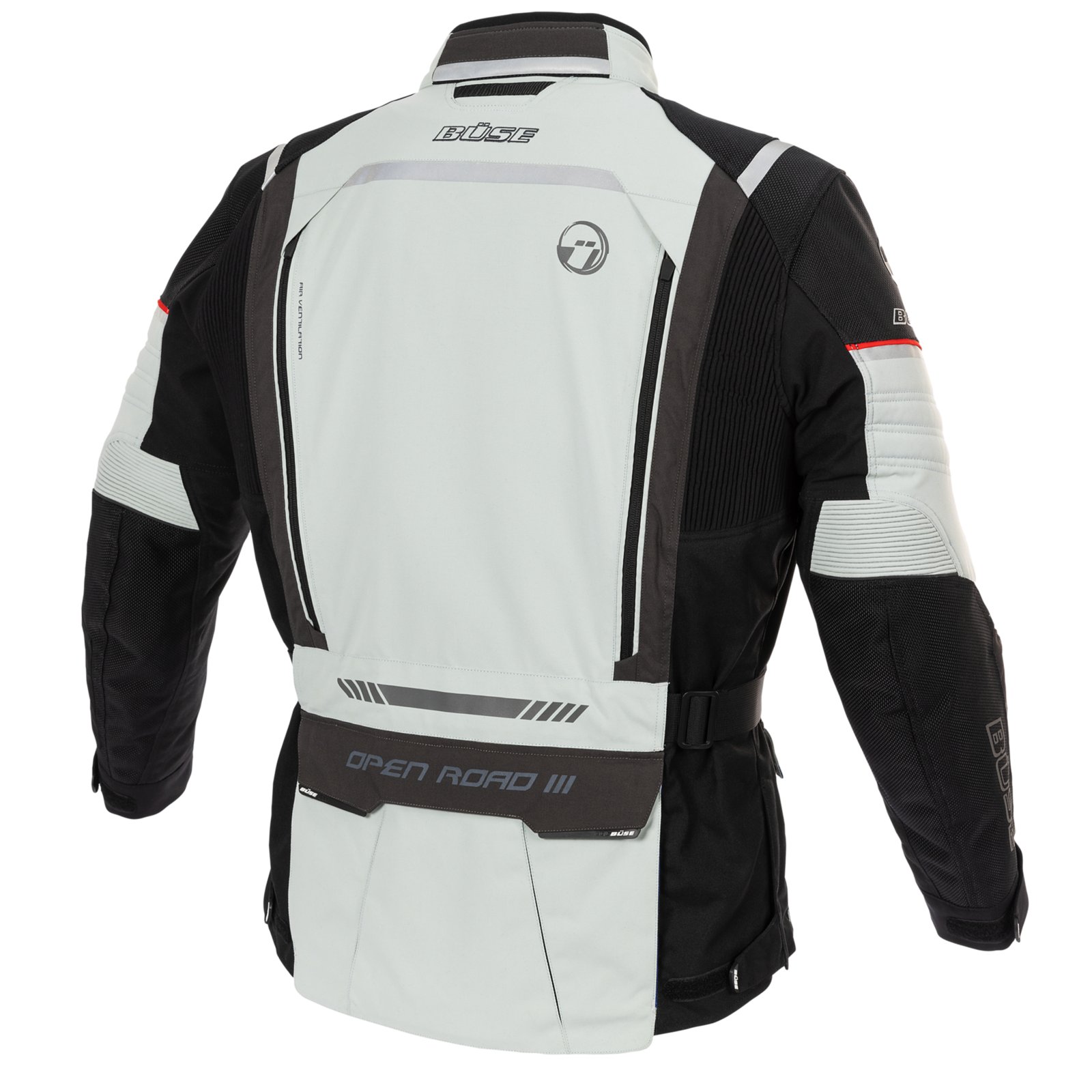 Жіноча текстильна мотокуртка Büse Open Road III світло-сіра – Комфорт і захист для мотоциклістки