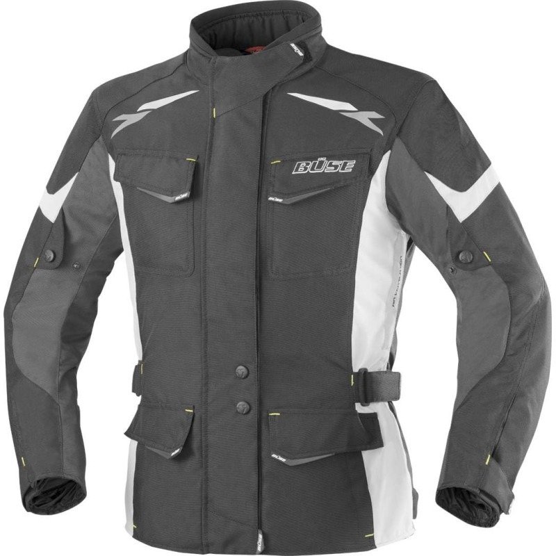 Жіноча мотокуртка BUSE Lago II чорна-світло сіра
