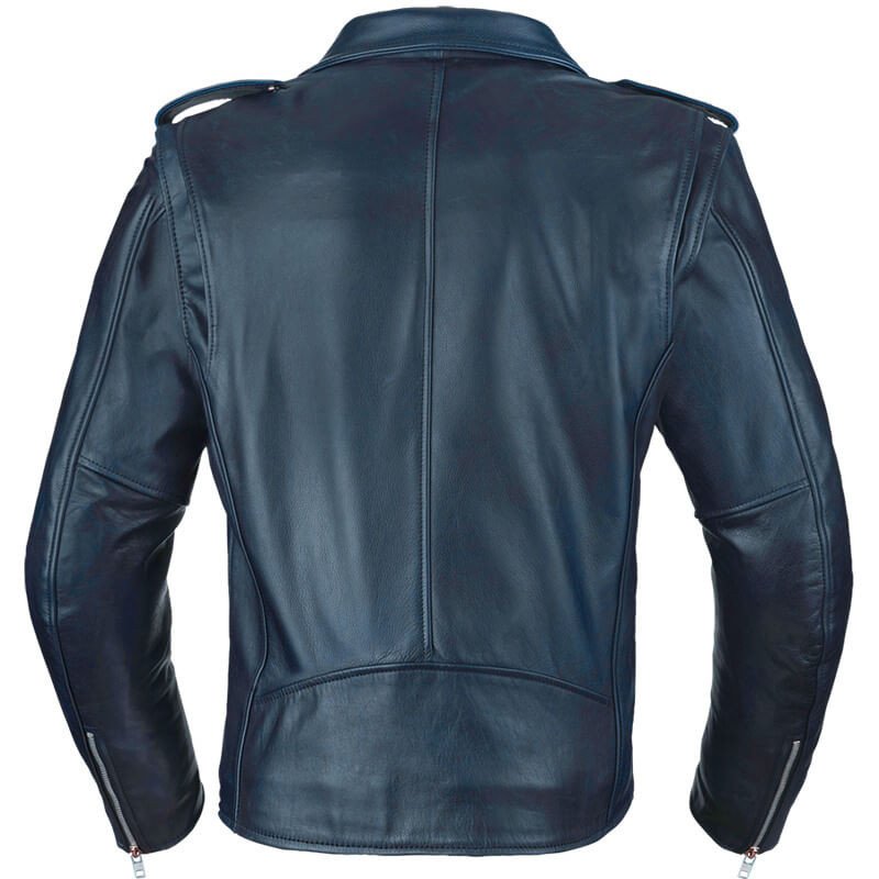 Шкіряна мотокуртка чоловіча BUSE Lancaster синя 103731
