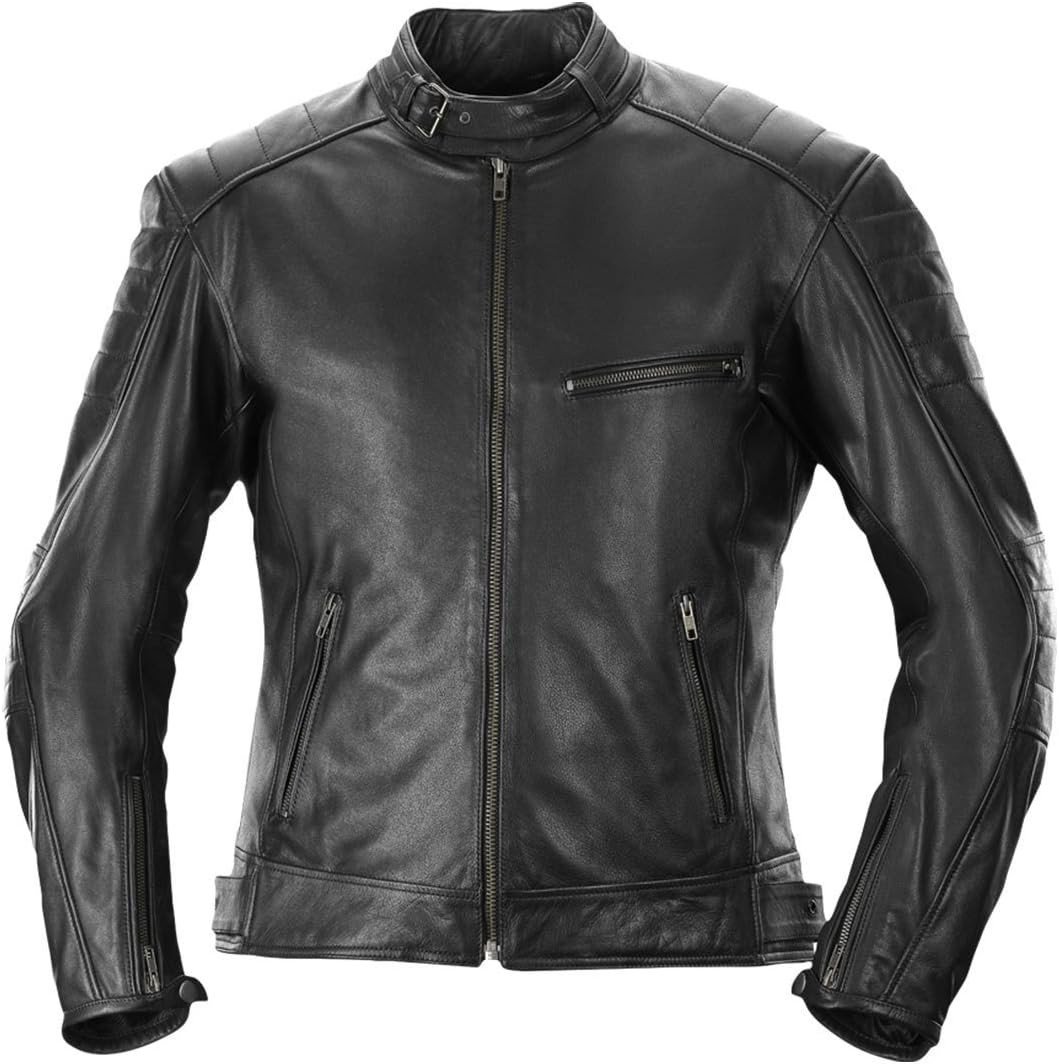 Шкіряна мотокуртка BUSE Brooklyn чорна