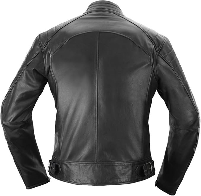 Шкіряна мотокуртка BUSE Brooklyn чорна