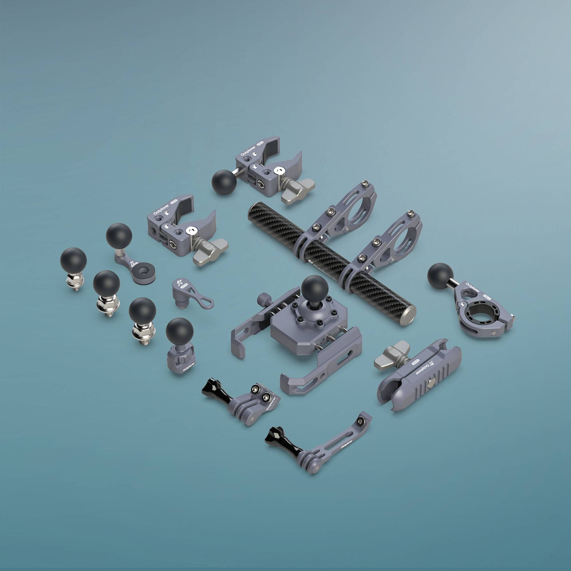 Тримач на дзеркало з кулею 1 дюйм Outplorer BA25