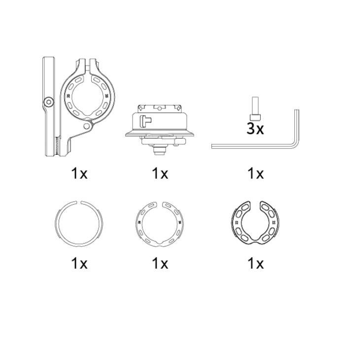 QUICK LAUNCH тримач на кермо з регулюванням і амортизацією Outplorer QM02