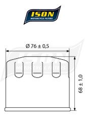 Масляний фільтр ISON ISON153