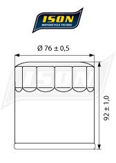 Масляний фільтр ISON ISON170 B