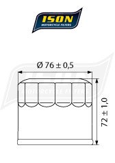 Масляний фільтр ISON ISON163