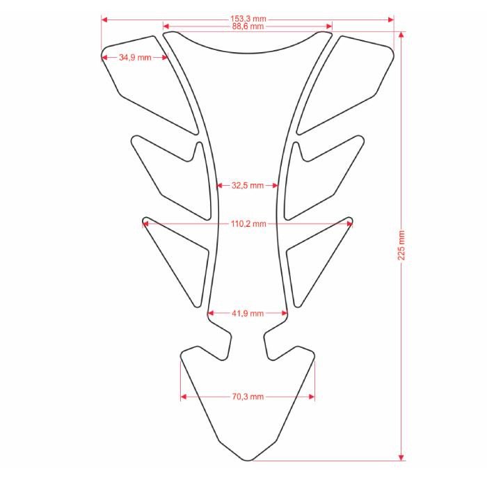 ONEDESIGN tankpad future with application tape Honda