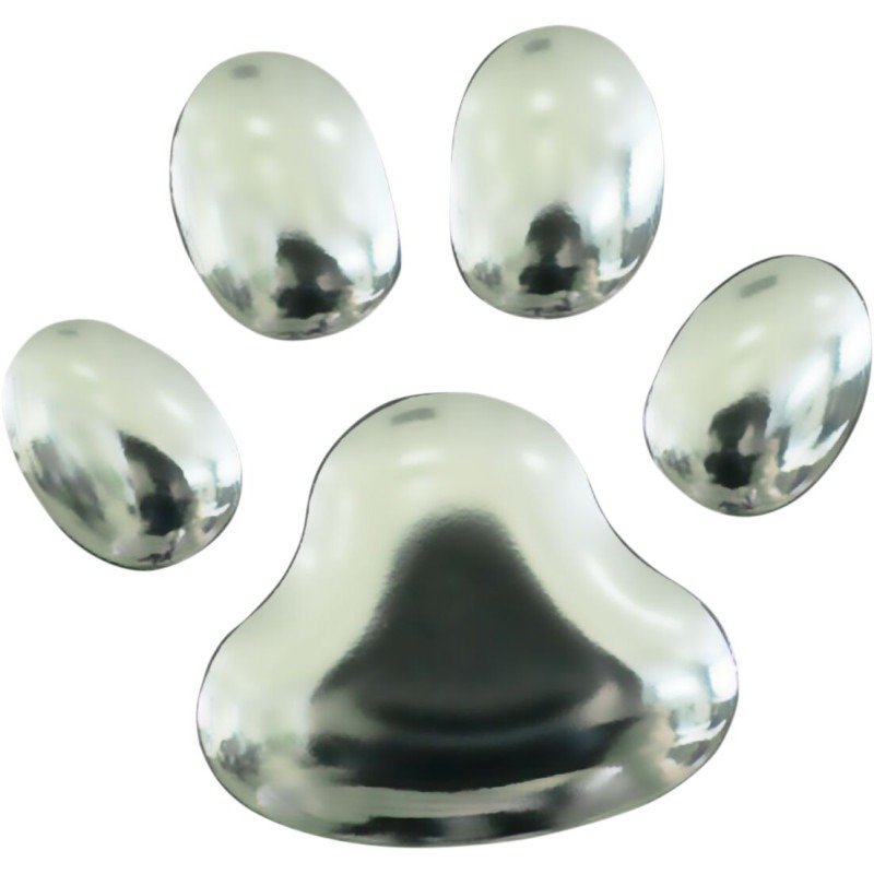 3D смоляна наклейка ONEDESIGN ecoprint soft touch footONEDESIGN срібна