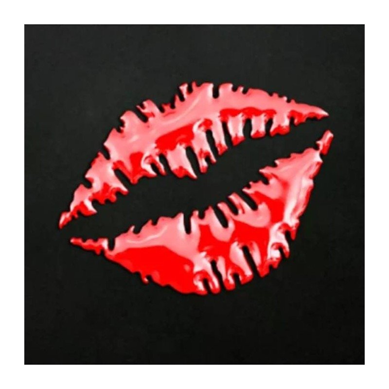 3D смоляна наклейка ONEDESIGN ecoprint soft touch kiss червона