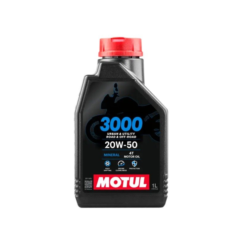 Моторна олива MOTUL 3000 20W50 4T мінеральна 1L (107318)