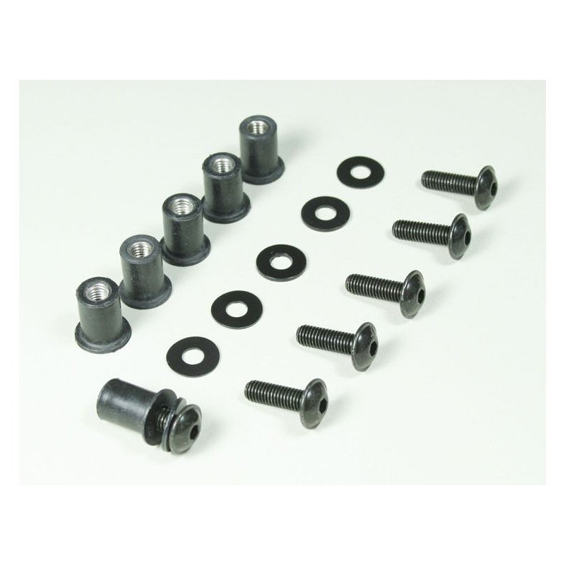 Гумова гайка з гвинтом M5 / 6 пар MRA