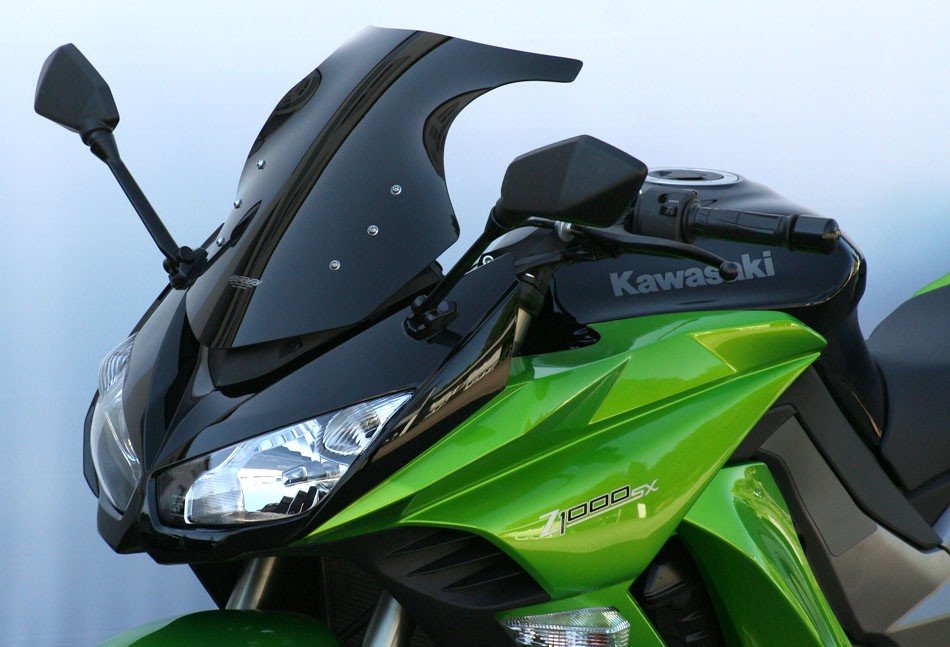 Лобове скло мотоциклове MRA KAWASAKI Z 1000 SX ZXT00G/ZXT00L/ZXT00M 2011-2016, форма OM, затемнене
