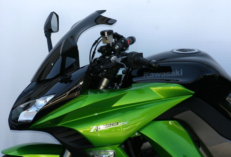 Лобове скло мотоциклове MRA KAWASAKI Z 1000 SX ZXT00G/ZXT00L/ZXT00M 2011-2016, форма OM, затемнене