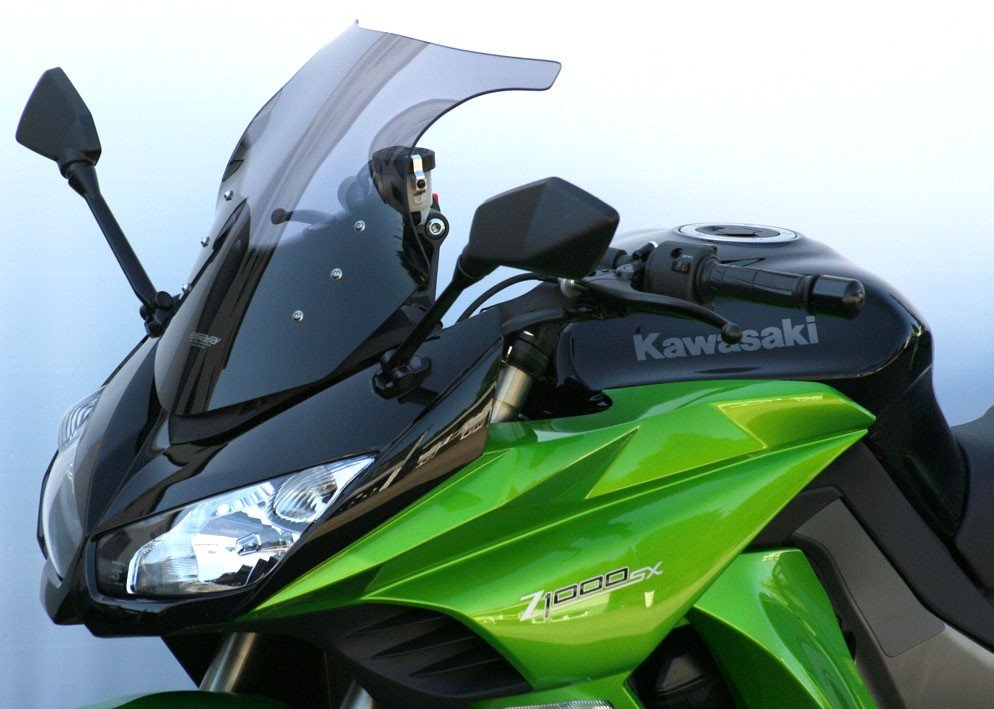 Лобове скло мотоциклове MRA KAWASAKI Z 1000 SX ZXT00G/ZXT00L/ZXT00M 2011-2016, форма OM, затемнене