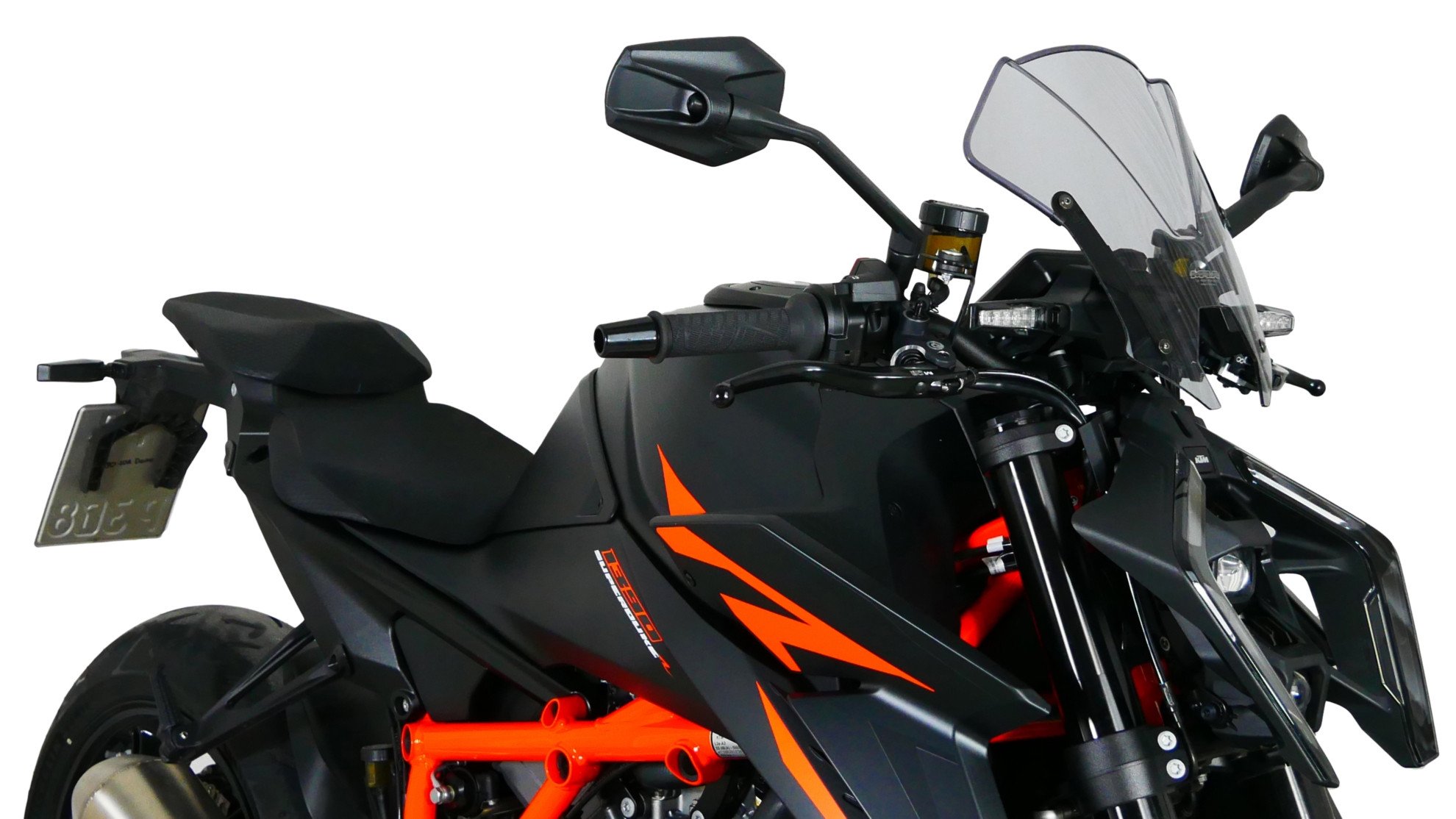 Сонцезахисне скло для мотоцикла MRA KTM 1390 SUPERDUKE R 2024-, форма NRM, затемнене