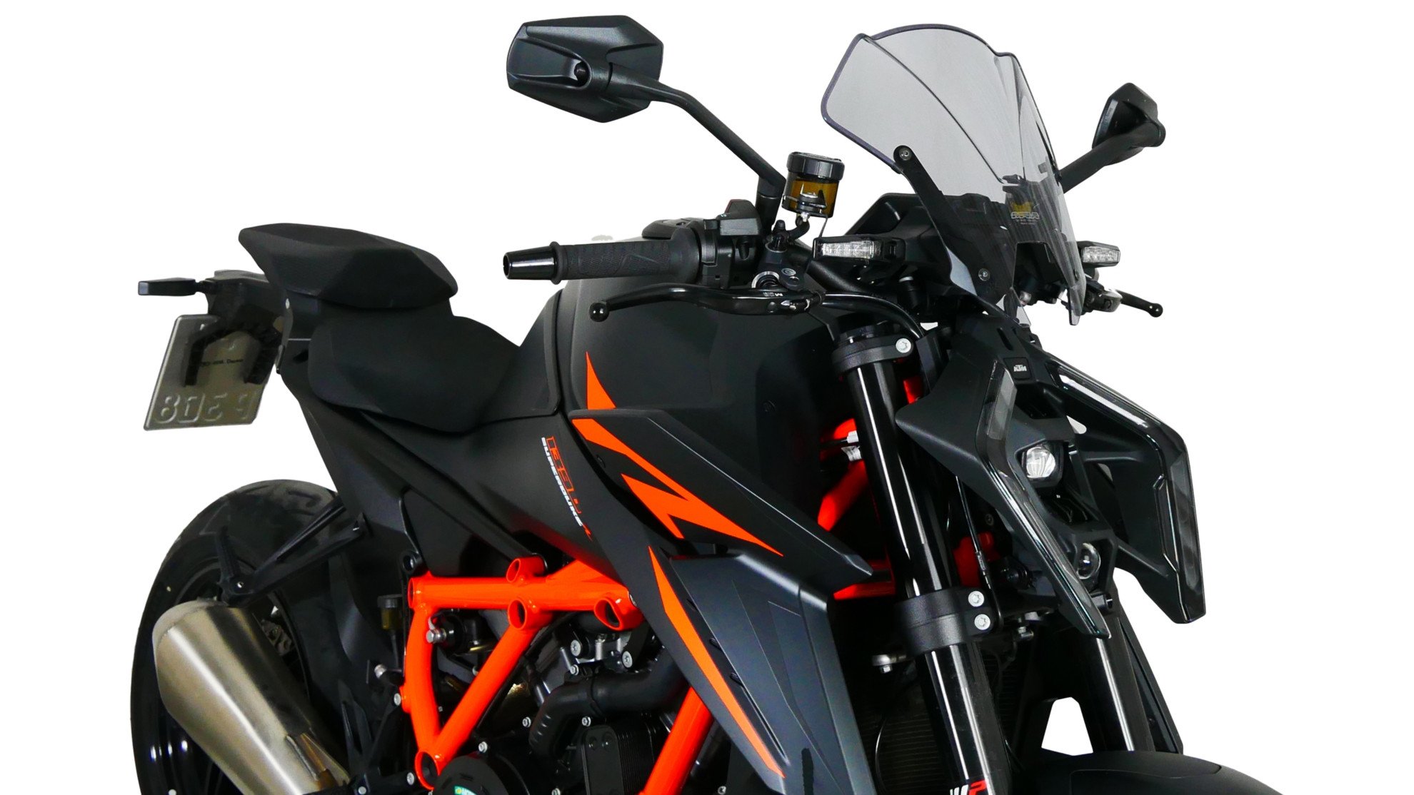 Сонцезахисне скло для мотоцикла MRA KTM 1390 SUPERDUKE R 2024-, форма NRM, затемнене