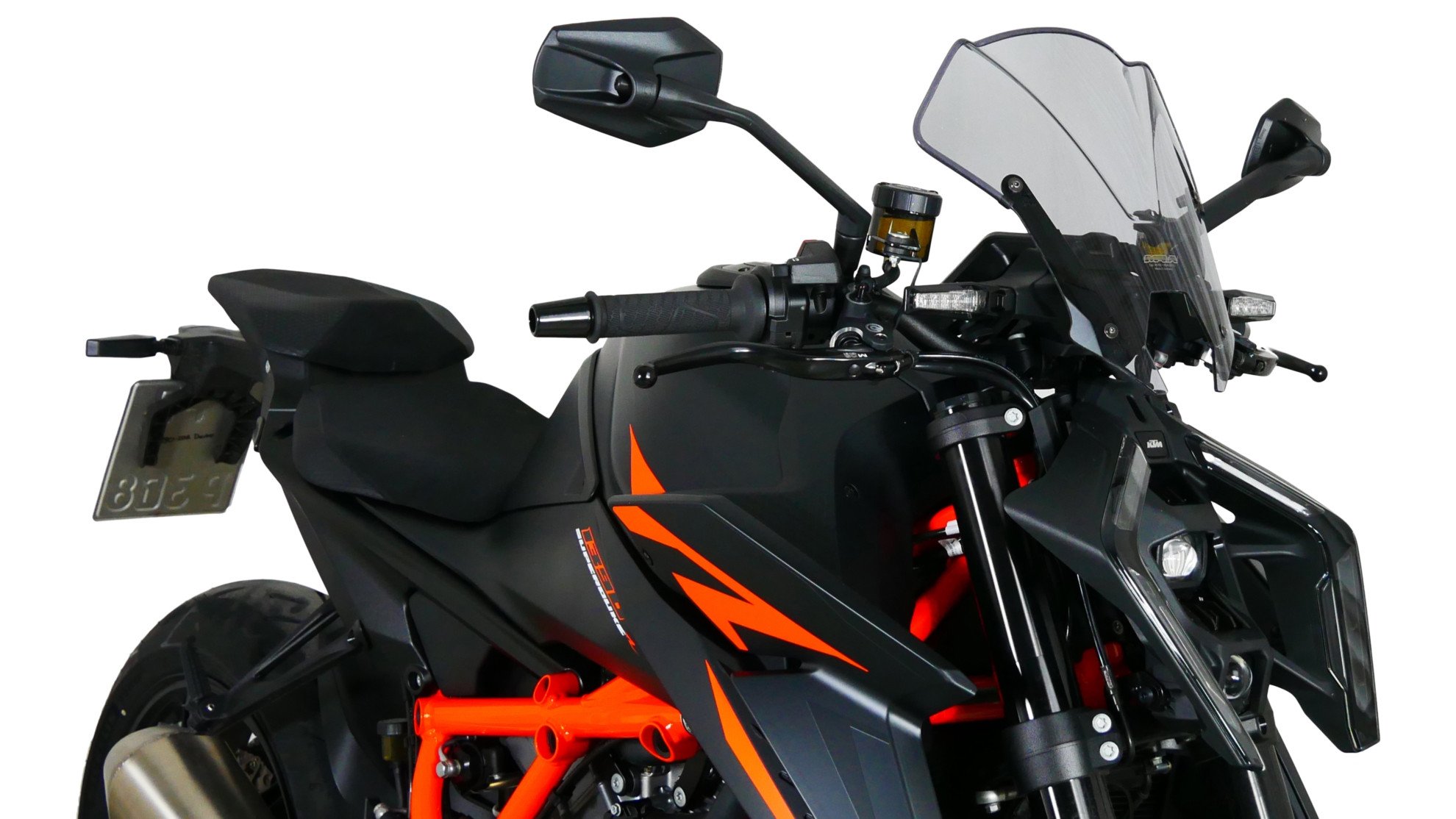 Сонцезахисне скло для мотоцикла MRA KTM 1390 SUPERDUKE R 2024-, форма NRM, затемнене
